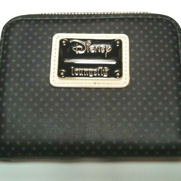 Loungefly Disney Minnie Mouse Wallet Polka Dot Bow Zip Around - Picture 2 of 5